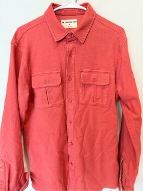 The Normal Brand Coral-Red Button Front Shirt